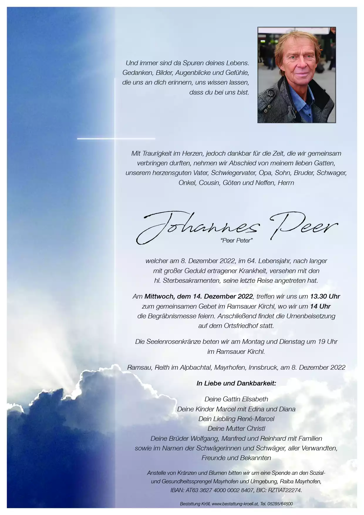 Parte von Johannes Peer